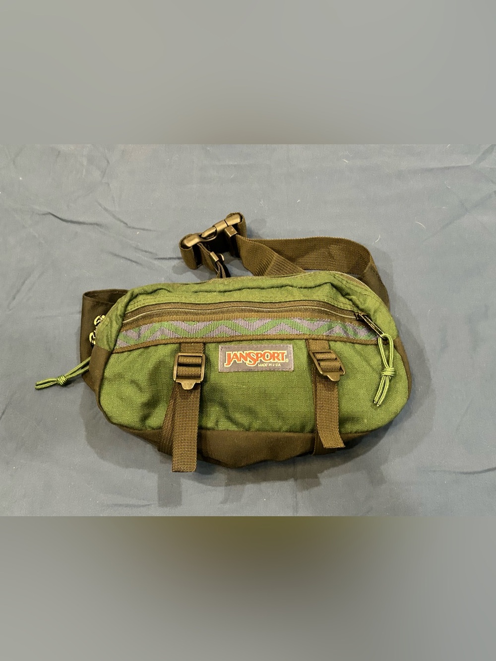 Vintage JanSport WALKABOUT Fanny Waist Pack Hip Bag Belt 1990’s Hunter Green USA